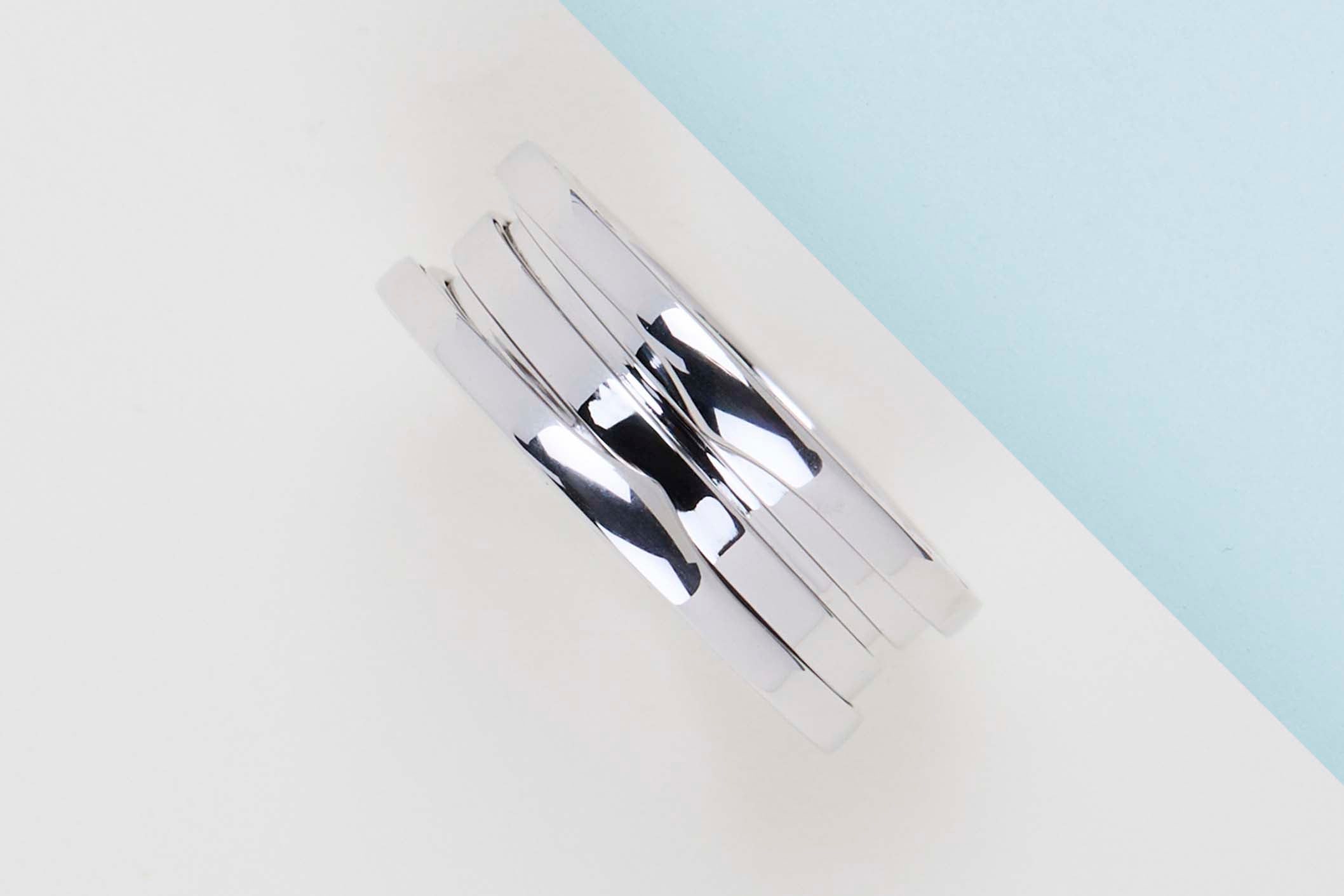 B.Zero 1 Three Band Ring - White Gold - Size 58 - B – Steiner