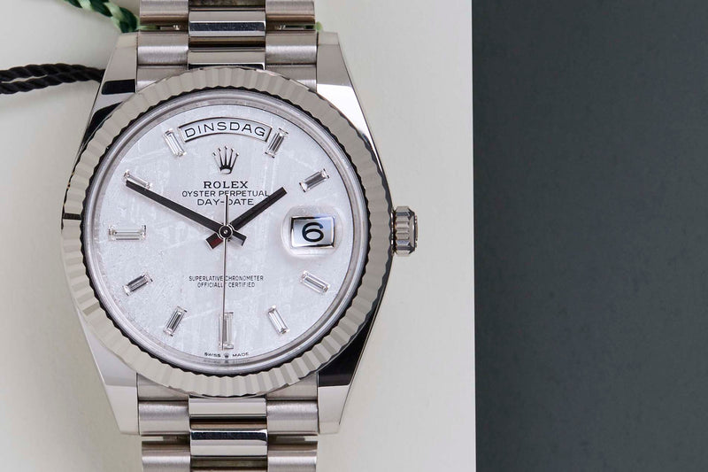 Day-Date 40 'Meteorite Dial - White Gold'