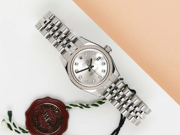 Datejust 26 'Silver Diamond Dial - Jubilee'