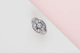 14 ct. White Gold Ring - Brilliant - Size 51