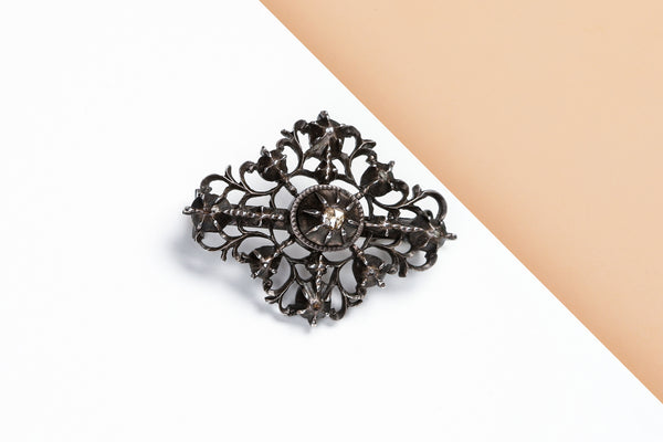 Silver Brooch - Diamond