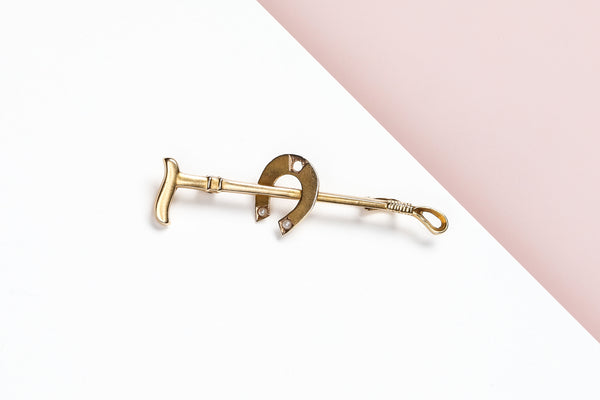 14 ct. Yellow Gold Brooch - Pearls