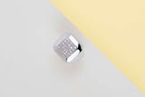 18 ct. White Gold Ring - Diamonds - Size 53