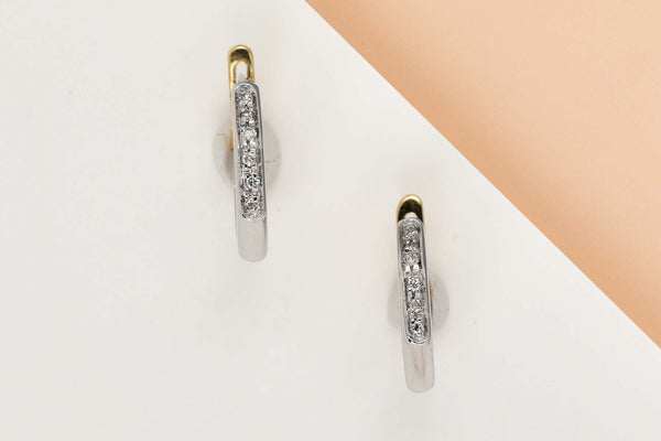 18 ct. White Gold Earrings - Diamonds