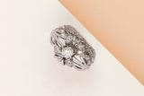 14 ct. White Gold Ring - Brilliant - Size 51