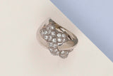 18 ct. White Gold Ring - Diamonds - Size 56