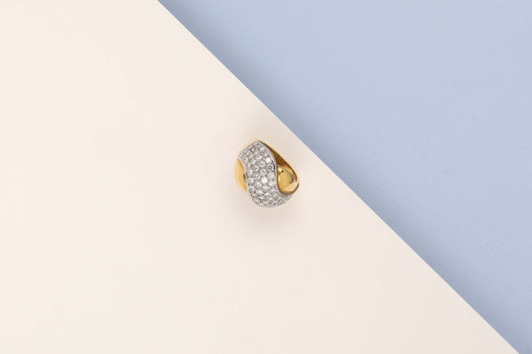 18 ct. Yellow Gold Ring - Diamonds