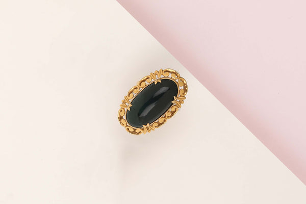18 ct. Yellow Gold Ring - Malachite