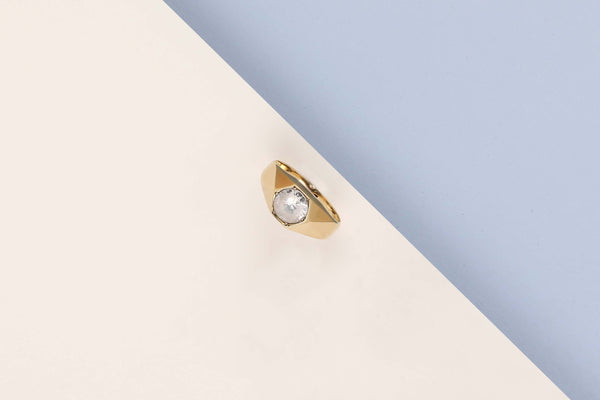 14 ct. Yellow Gold Ring - Zirconia