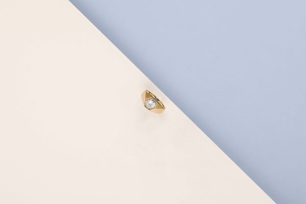 14 ct. Yellow Gold Ring - Zirconia