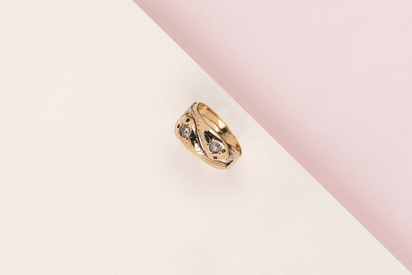 14ct. Yellow Gold Ring - Diamonds