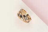 14ct. Yellow Gold Ring - Diamonds