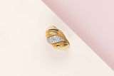 18 ct. Yellow Gold Ring - Diamonds - Size 54