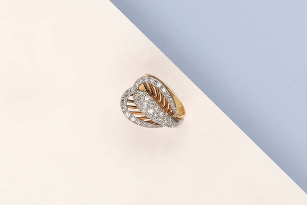 18 ct. Yellow Gold Ring - Diamonds