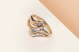 14 ct. Yellow Gold Ring - Baguette Diamonds - Size 55