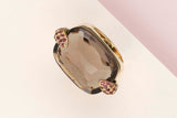 18 ct. Yellow Gold Ring - Smoke Quartz - Rubies