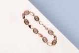 18 ct. Rose Gold Bracelet - Smokey Quartz - 18 cm