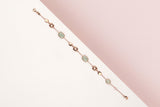 18 ct. Rose Gold Bracelet - Auqamarine - 20 cm