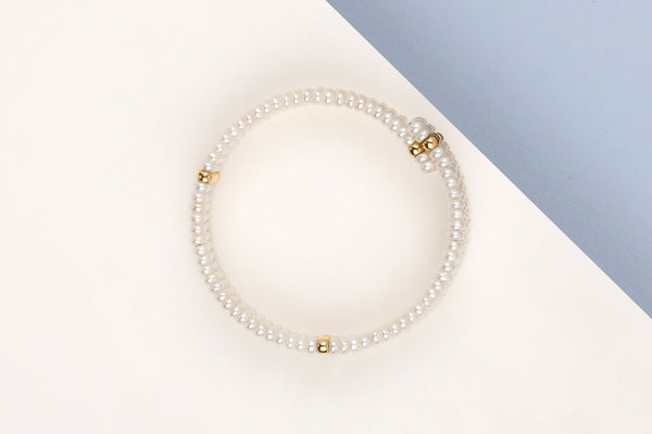 Cultured Pearl Bracelet With Gold