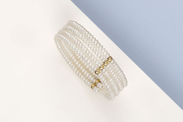 Cultured Pearl Bracelet With Gold