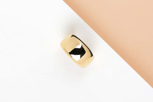 Vintage Cartier Yellow Gold 'Nouvelle Vague' Ring Size 60