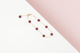 18ct Yellow Gold Bracelet - Ruby Gems - 21 cm