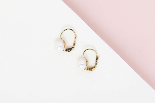 18ct. Yellow Gold Earrings With Pearls