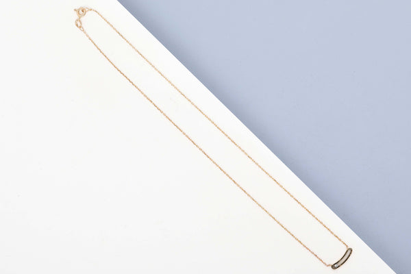14ct. Yellow Gold Necklace with Diamonds - 40.5 CM