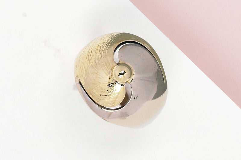 14ct. Yellow and White Gold Ring