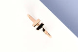 T Wire Ring - Rose Gold