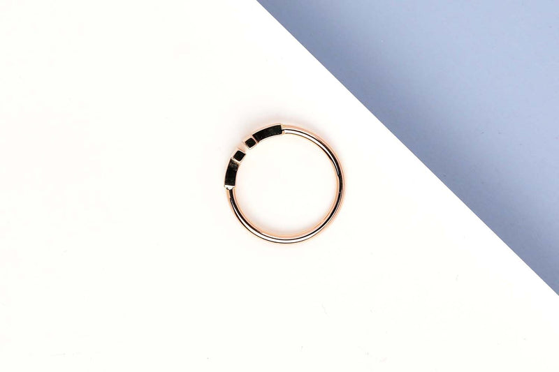 T Wire Ring - Rose Gold