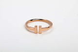 T Wire Ring - Rose Gold