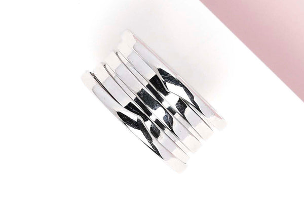 B.Zero 1 Four Band Ring - White Gold - Size 55