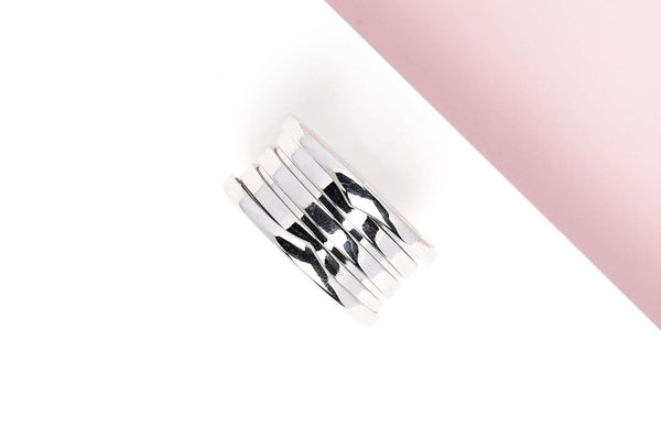 B.Zero 1 Four Band Ring - White Gold - Size 55