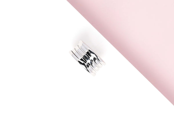 B.Zero 1 Four Band Ring - White Gold - Size 55