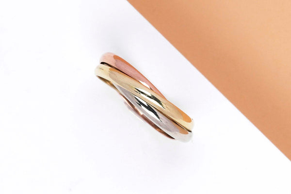 14ct. Yellow, Rose and White Gold Ring