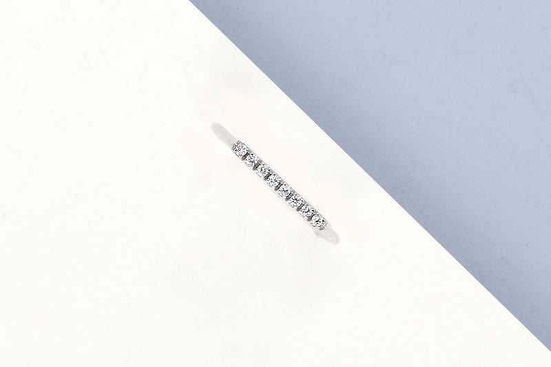 White Gold Ring - Diamonds - Size 52