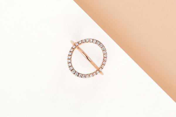 Rose Gold Ring - Diamonds