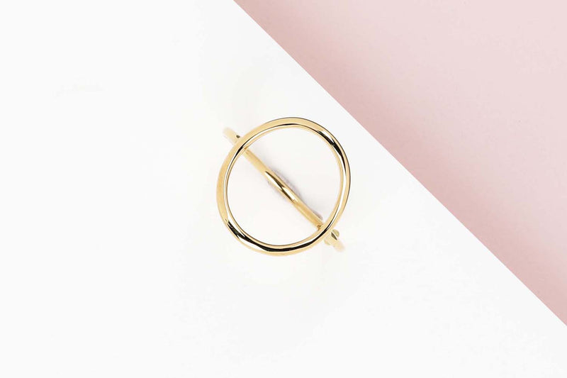 Yellow Gold Ring - Size 55