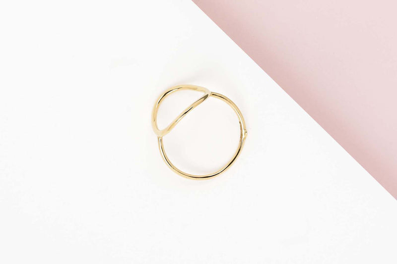 Yellow Gold Ring - Size 55