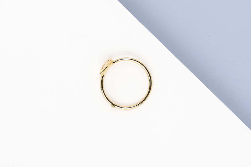 Yellow Gold Ring - Diamond - Size 53