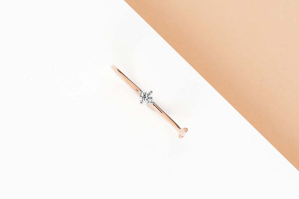 Rose Gold Ring - Diamond - Size 54