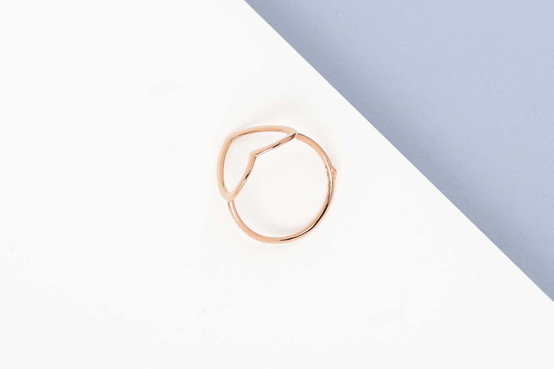 Rose Gold Ring - Size 54