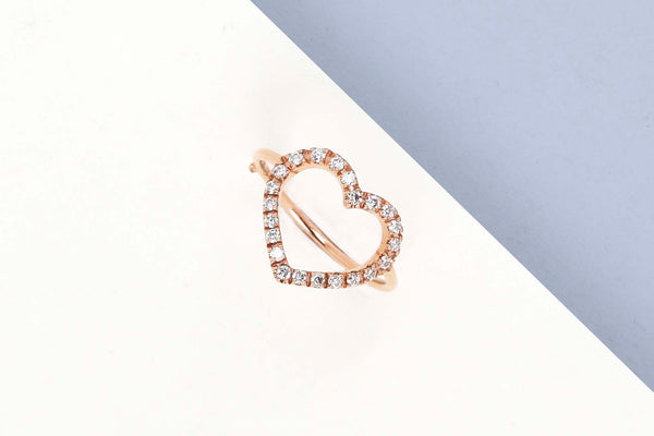 Rose Gold Ring - Diamonds - Size 54