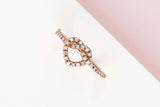 Rose Gold Ring - Diamonds - Size 54