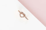 Rose Gold Ring - Diamonds - Size 54