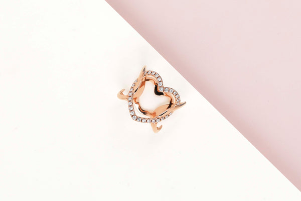 Rose Gold Ring - Diamonds