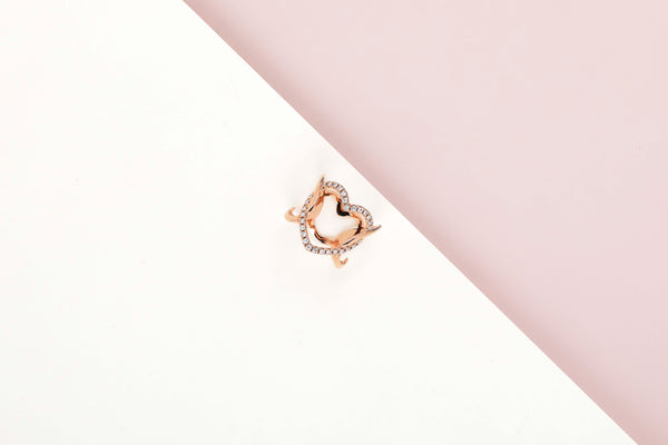 Rose Gold Ring - Diamonds