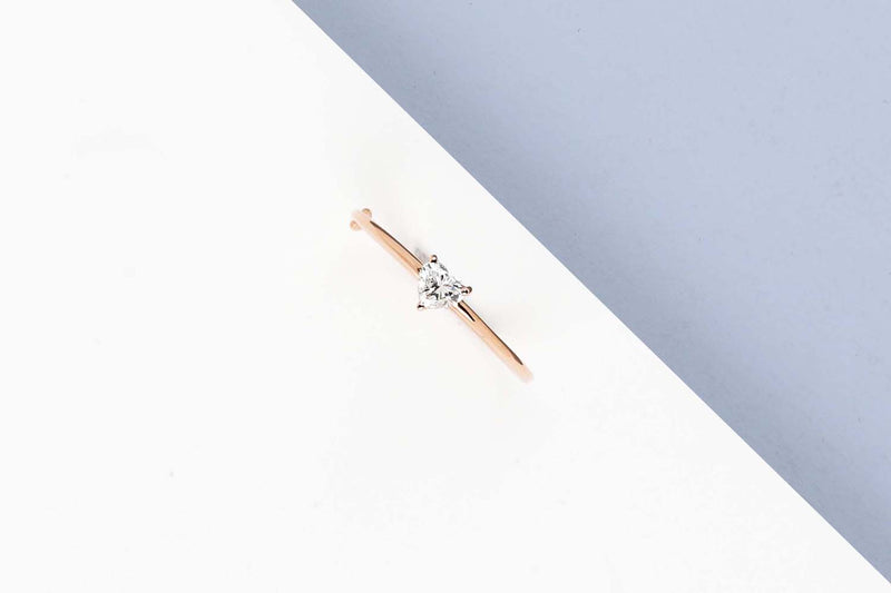 Rose Gold Ring - Diamond - Size 54