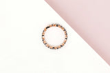 Rose Gold Ring - Black Diamonds